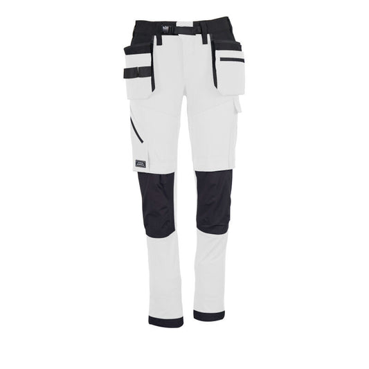 Comodo Workwear Painters White Trousers 4 Way Stretch