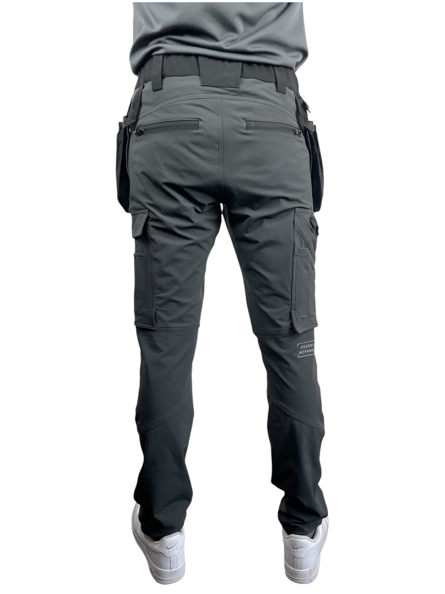 Comodo Workwear Joggers Slim Fit Trousers in Grey
