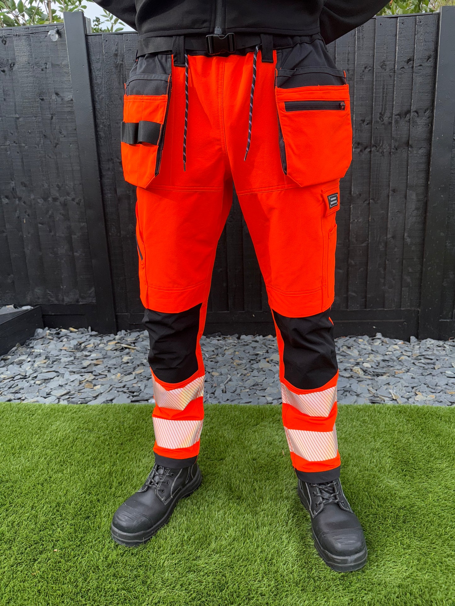 Comodo Workwear Joggers Slim Fit Trousers in Orange