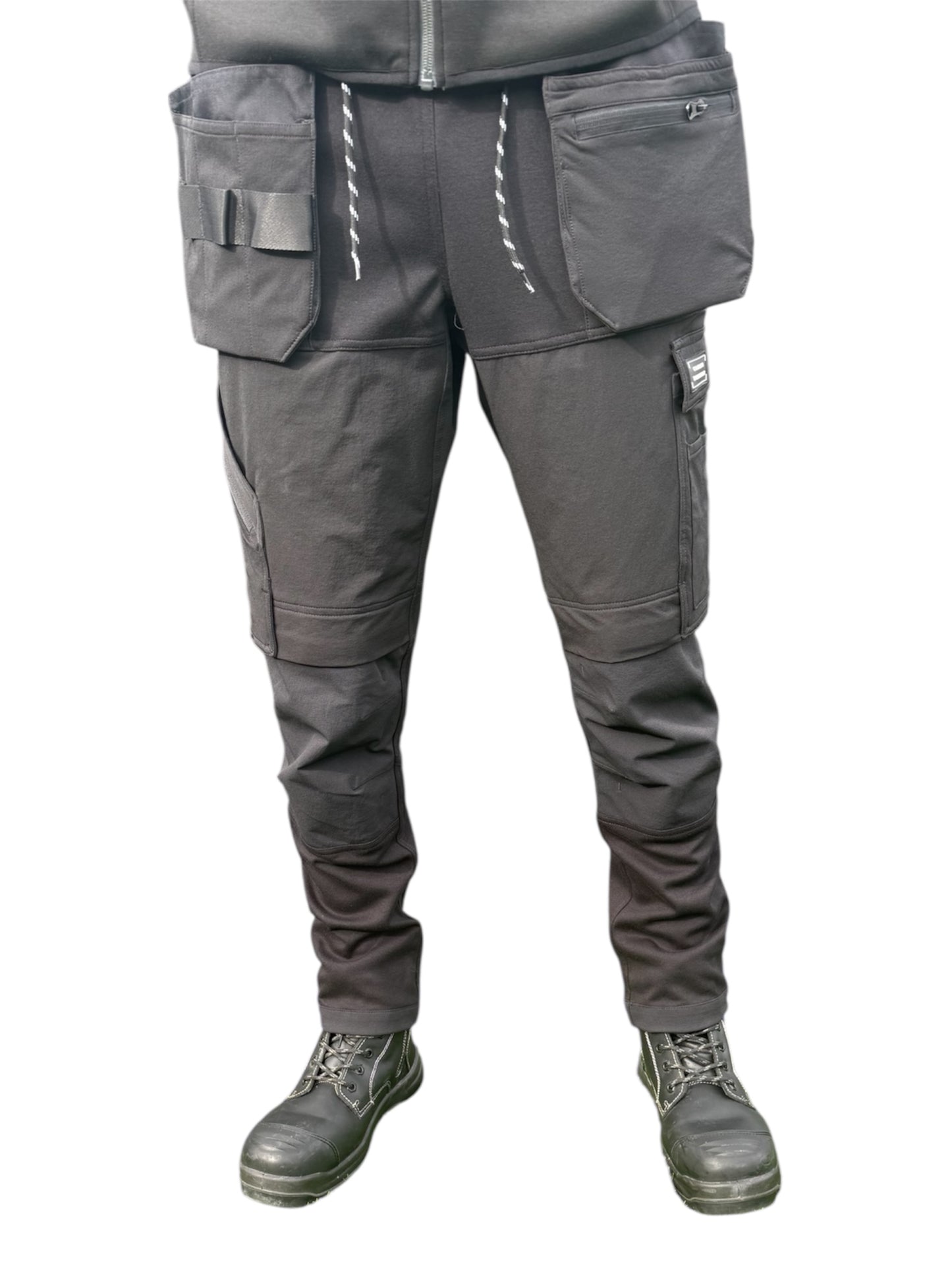 New Comodo Workwear Slim Fit Tradesman Trousers in Black