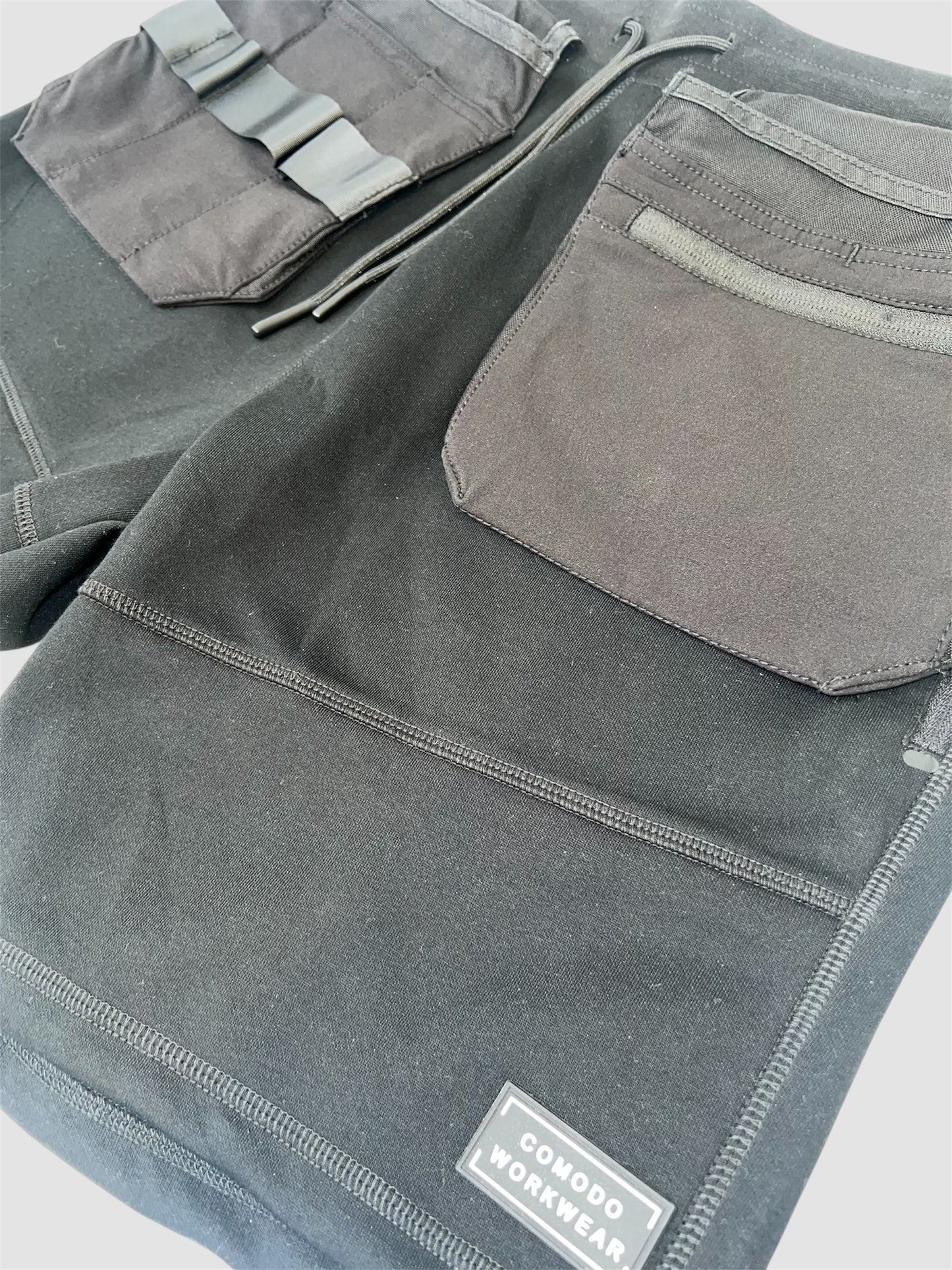 Pre Order (2 Weeks lead time) Upcycled Fashion Comodo Workwear Tech Jogger Shorts
