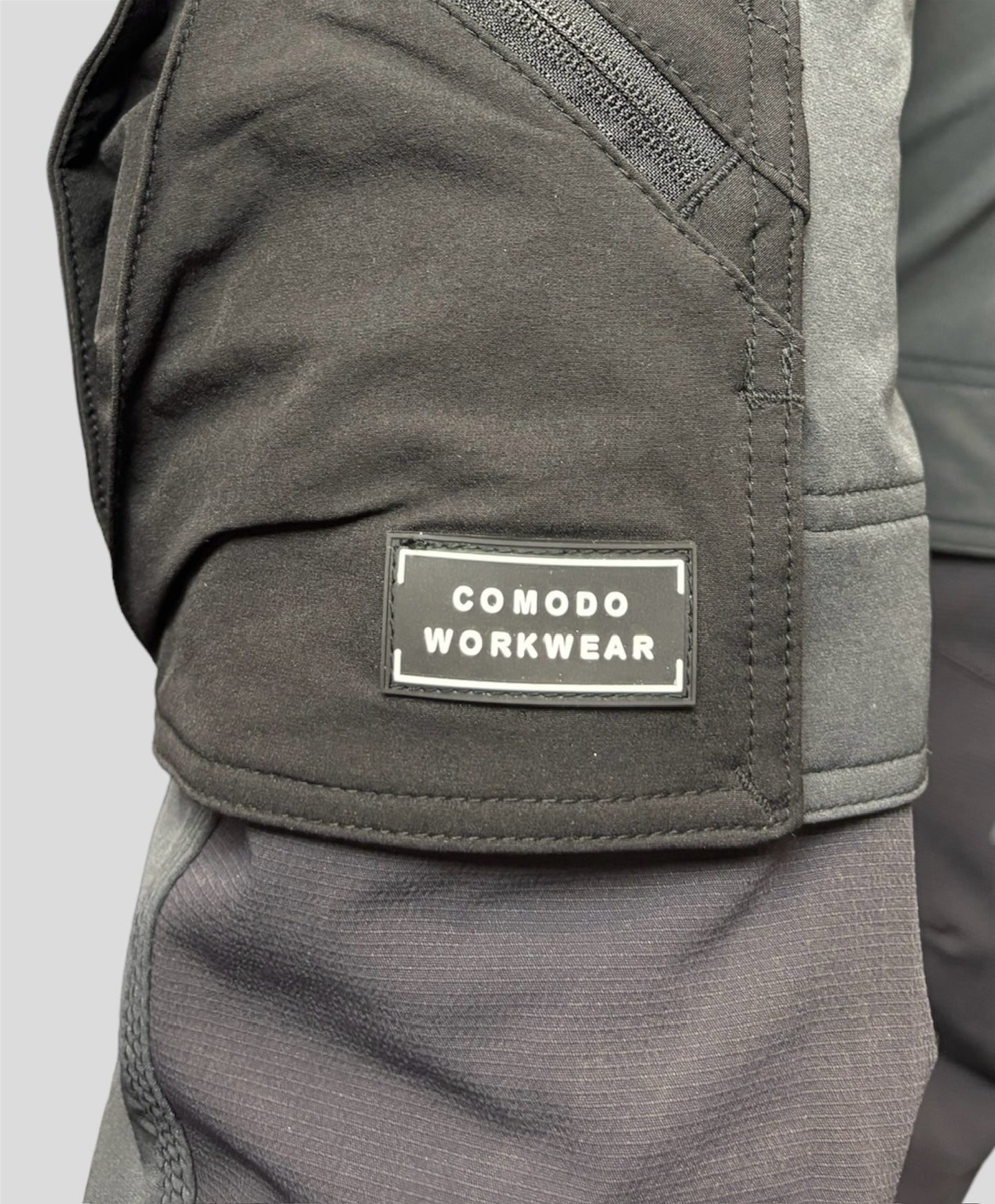 BIGGER SIZES BIGGER SAVING Comodo Workwear Tradesman Trousers 4 Way Stretch Slim Fit Grey