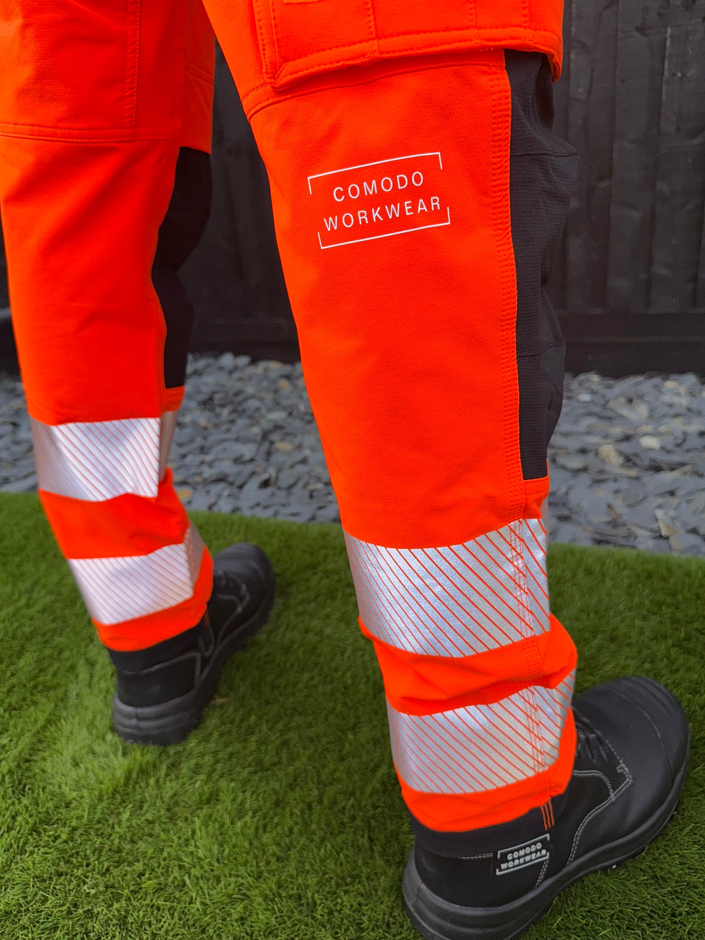 Comodo Workwear Joggers Slim Fit Trousers in Orange