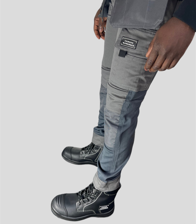 Comodo Workwear Steel Blacks Boots - Zip High tops