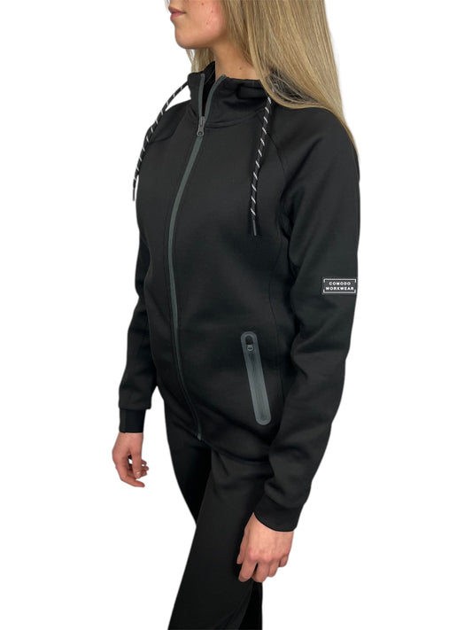 Comodo Womens Workwear Tech Jacket in Black