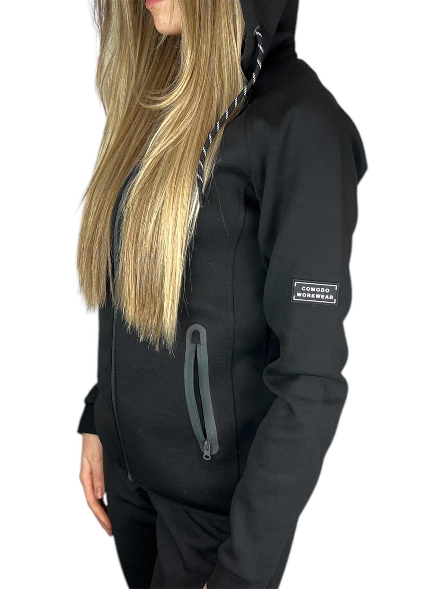 Comodo Womens Workwear Tech Jacket in Black