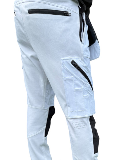 Comodo Workwear Painters White Trousers 4 Way Stretch
