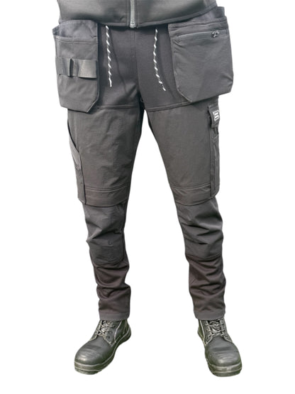 New Comodo Workwear Slim Fit Tradesman Trousers in Black