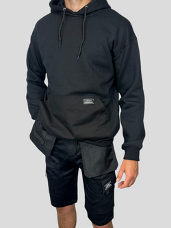 Comodo Workwear Shorts & Hoodie Matching set in Black