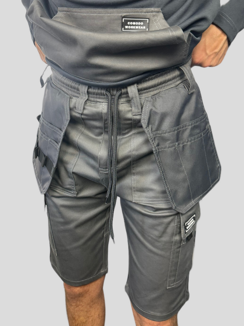 Mens grey work best sale shorts