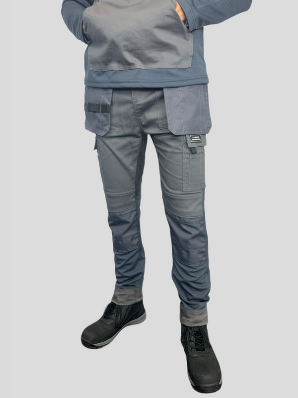 GRASSMEN Black/Grey Work Trousers