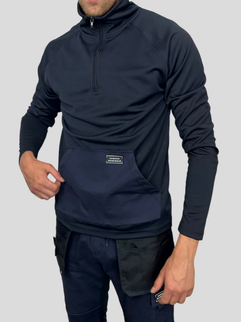 Comodo Workwear Matching Navy 1/4 Zip